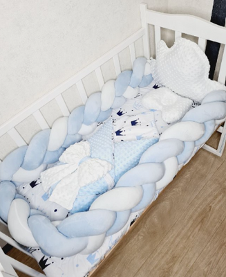 Набір в ліжечко Bonna Mini Корона Блакитний Mini Korona Goluboy фото