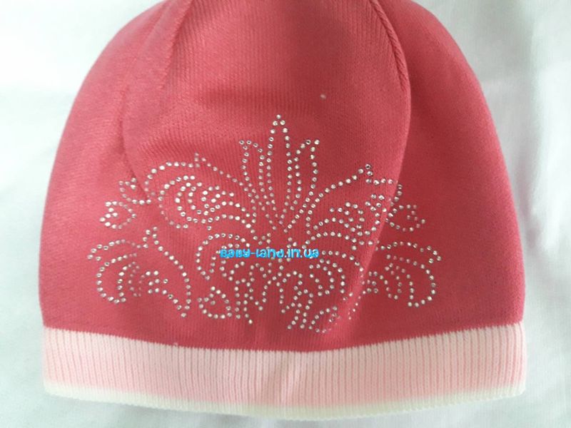 Малинова шапка для дівчинки 1860213102160 фото