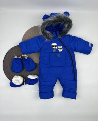 Зимовий дитячий теплий комбінезон Синій 74 р Syniy 74 r фото