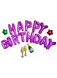 Набір фольгованих кульок Happy Birthday з келихами рожевий 2002 358279380 фото