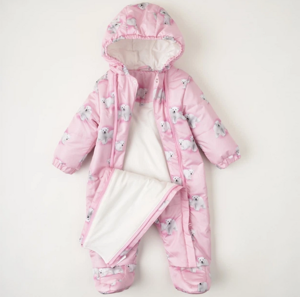Демисезонный комбинезон Garden Baby Белые мишки 101033 68 фото
