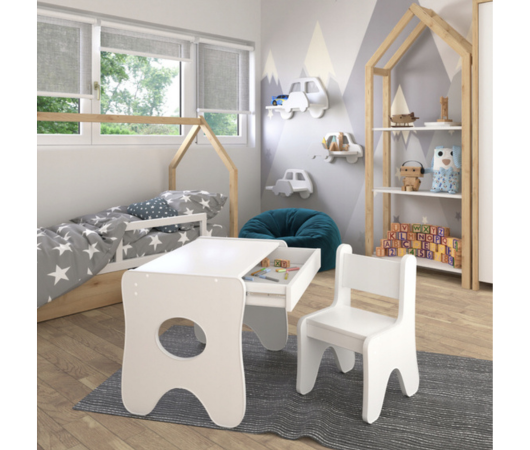 Стілець білий LalaKids TD-45984 фото