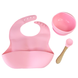 Набір дитячого силіконового посуду з присоскою 3 предмети 0110 Рожевий 0110 Rozovyy фото