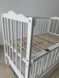 Детская кроватка для новорожденных Ангелина, с ящиком, откидной бок, бук белая angelina-01 фото 5