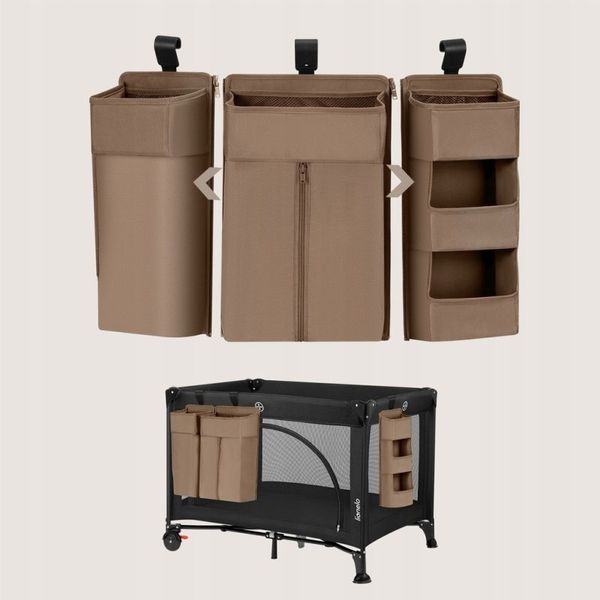 Lionelo Sidepocket Large Beige - Органайзер для ліжечка Lionelo Sidepocket Large Beige  фото