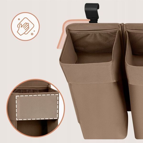 Lionelo Sidepocket Large Beige - Органайзер для ліжечка Lionelo Sidepocket Large Beige  фото