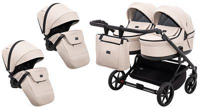 Коляска 2 в 1 для двійні Adamex Leo Duo Eco SA-7 лате 681144 фото