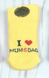 Шкарпетки "I love mum s dad" для новонароджених Жовті 05446 фото