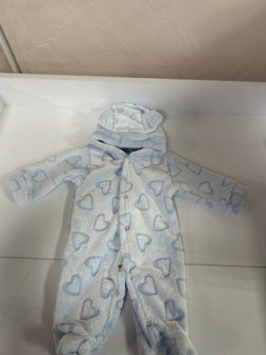 Ніжний та теплий дитячий комбінезон з вушками &laquo;Heart Cozy&raquo; Блакитний &laquo;Heart Cozy&raquo; 56 Blakytnyy фото