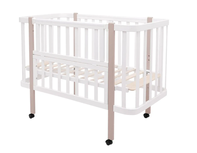 Кровать Babyroom Луна 120x60 набор 80x60 белый/капучино 680870 фото