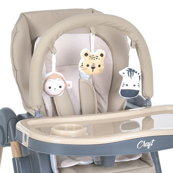 Стільчик для годування ME 1115-W CRAFT Beige ME 1115-W CRAFT Beige фото