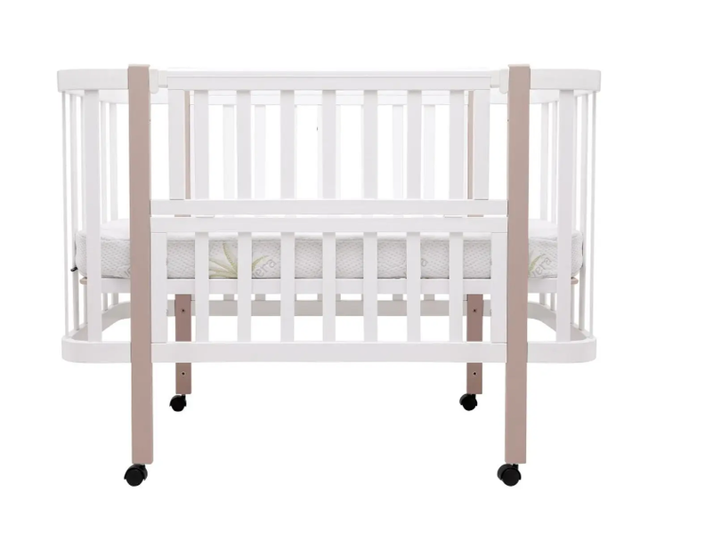 Кровать Babyroom Луна 120x60 набор 80x60 белый/капучино 680870 фото