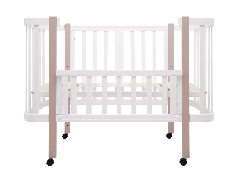 Кровать Babyroom Луна 120x60 набор 80x60 белый/капучино 680870 фото