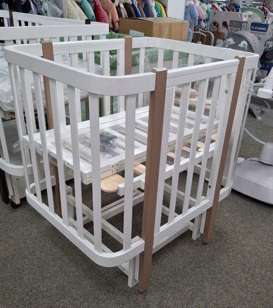 Кровать Babyroom Луна 120x60 набор 80x60 белый/капучино 680870 фото