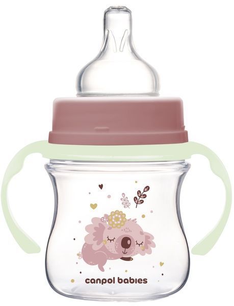 Бутылка антиколиковая Canpol babies с широким отверстием 120 мл Easystart Sleepy Koala розовая 35/236_pin 35/236_pin фото