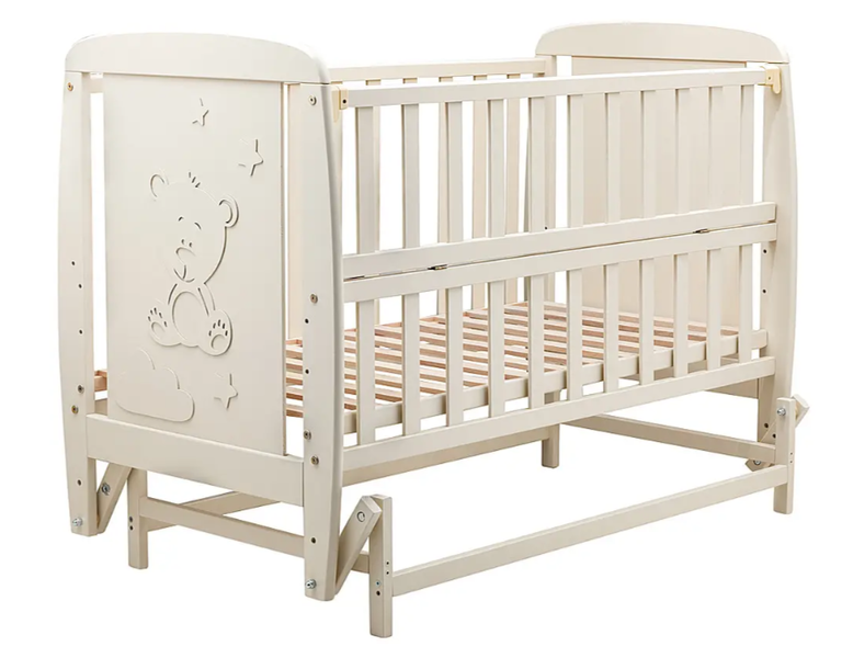 Кровать Babyroom Умка DUMO-02 маятник, откидная сторона бук слоновая кость 626199 фото