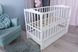 Дитяче ліжечко для новонароджених Анастасія з ящиком, відкидний бік біле anastasia-01-1 фото 3