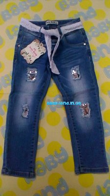 Джинсовые брюки для девочки 2297213346146 фото