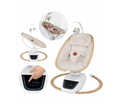 Крісло-гойдалка Lionelo OLIVIA BEIGE NATURAL LO-OLIVIA BEIGE NATURAL фото