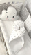Набор в кроватку для новорожденных Облачко Звезды Серый Oblako Zvezdu Seriy фото