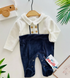 Велюровый детский комбинезон "Baby Classic" Темно-голубой &ldquo;Baby Classic&rdquo; Temno-blakytnyy 0-3 фото