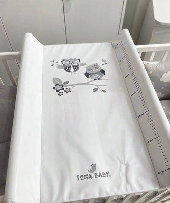 Пеленальный матрас Tega baby "Сова" 50x70 Бело-серый SO-009-107 фото