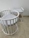Детская кроватка для новорожденных круглая трансформер овальная Сонечко 7 в 1 белая sonechko-01 фото 7