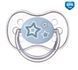 Пустышка силиконовая симметрическая Newborn baby 0-6 месяцев Голубая 22/580_blu фото