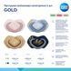 Пустышка Canpol babies Gold силиконовая симметричная 0-6 мес Голубая  22/664 фото 3
