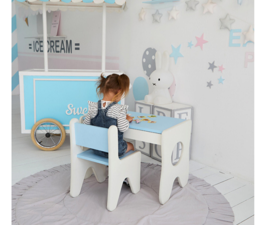 Стілець блакитний LalaKids TD-45565 фото
