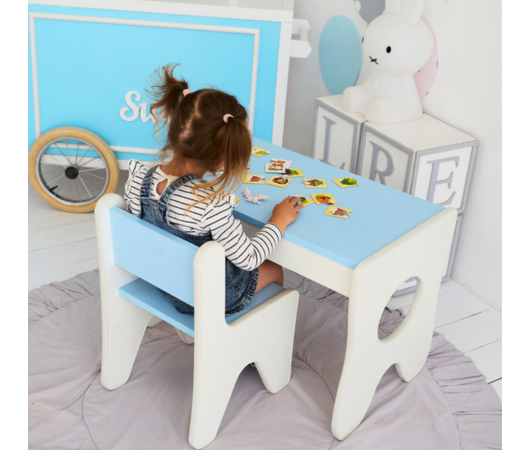 Стілець блакитний LalaKids TD-45565 фото