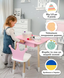 Детский столик с выдвижным ящиком 46х60х45 LalaKids Розовый 1222 фото 6