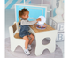 Стілець білий з деревом LalaKids TD-45426 фото 2
