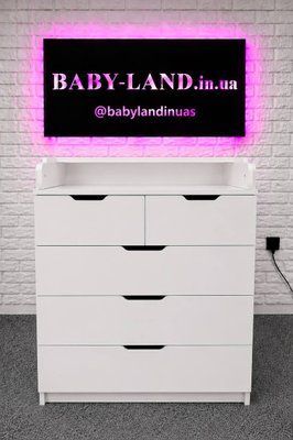 Комод 3+2 Вabyland Білий 5 Belyy фото