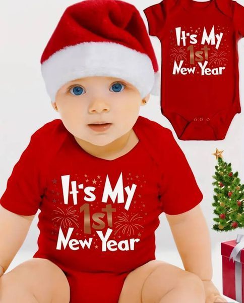 Новогодний бодик для малышей "It's My 1st New Year" 2-12 мес Novorichnyy bodi dlya malyukiv "It's My 1st New Year" фото